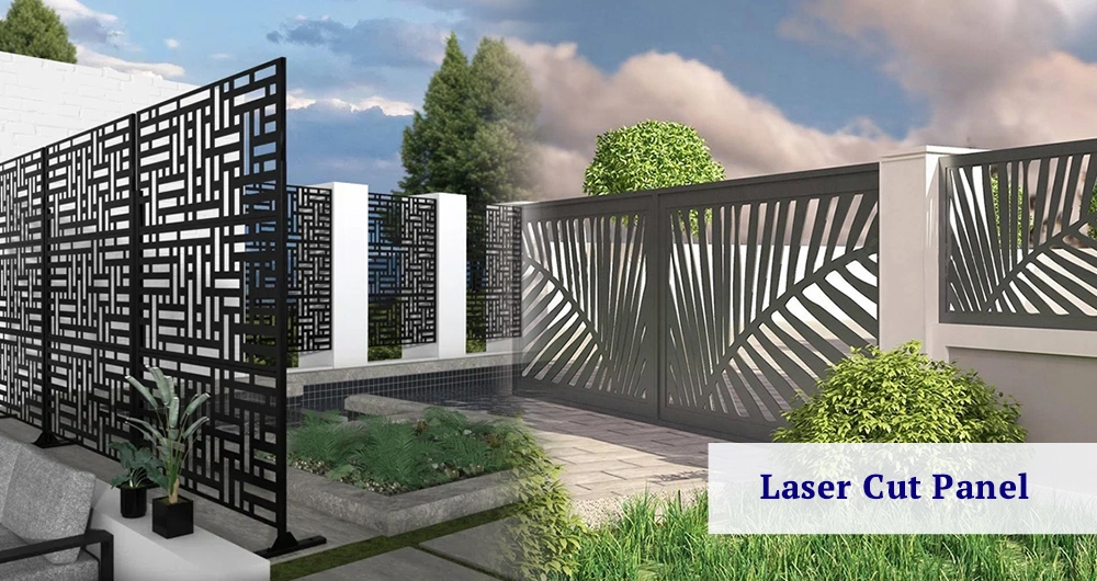 High Quality Laser Cut Screen Fence Powder Coating Aluminum Laser Cut Panels for Room Divider