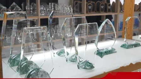 Custom Crystal Star Trophy, Синий алюминиевый стеклянный стеклянный ручной трофей