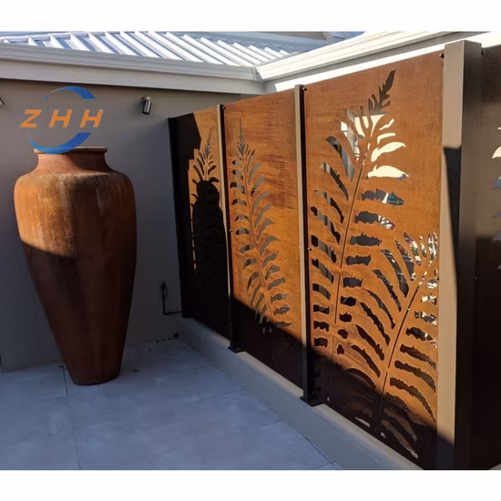 Лазерная резка Декоративная стена Алюминиевая перегородка Стальной экран конфиденциальности