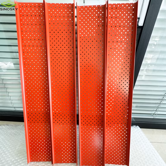 Алюминиевые солнцезащитные жалюзи Sun Наружные фиксированные вертикальные алюминиевые жалюзи с аэродинамическим профилем