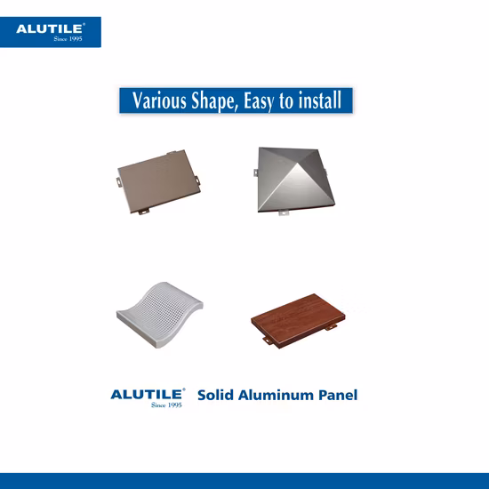 Строительные материалы распыляют твердую алюминиевую панель для фасада 6 мм ПВДФ